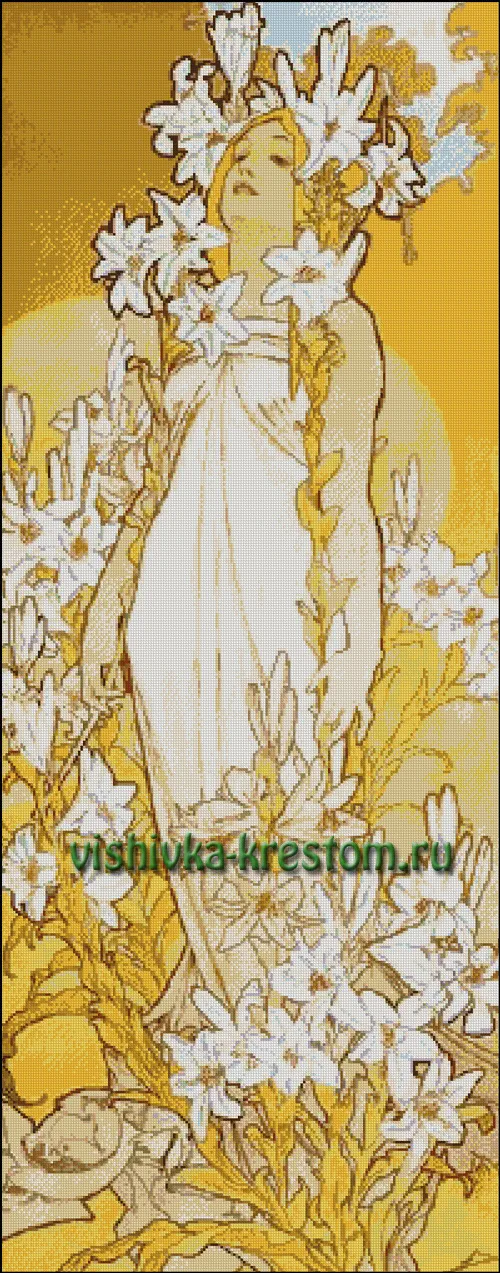 Лилия по картине А. Муха